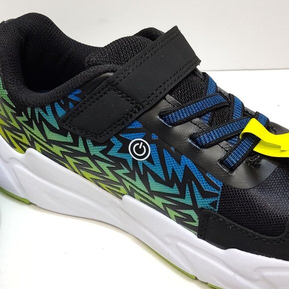 Athletic Works Light-Up Sneaker Boy 4 Bungee Laces Hook Loop Strap On/Off Switch - Picture 7 of 15